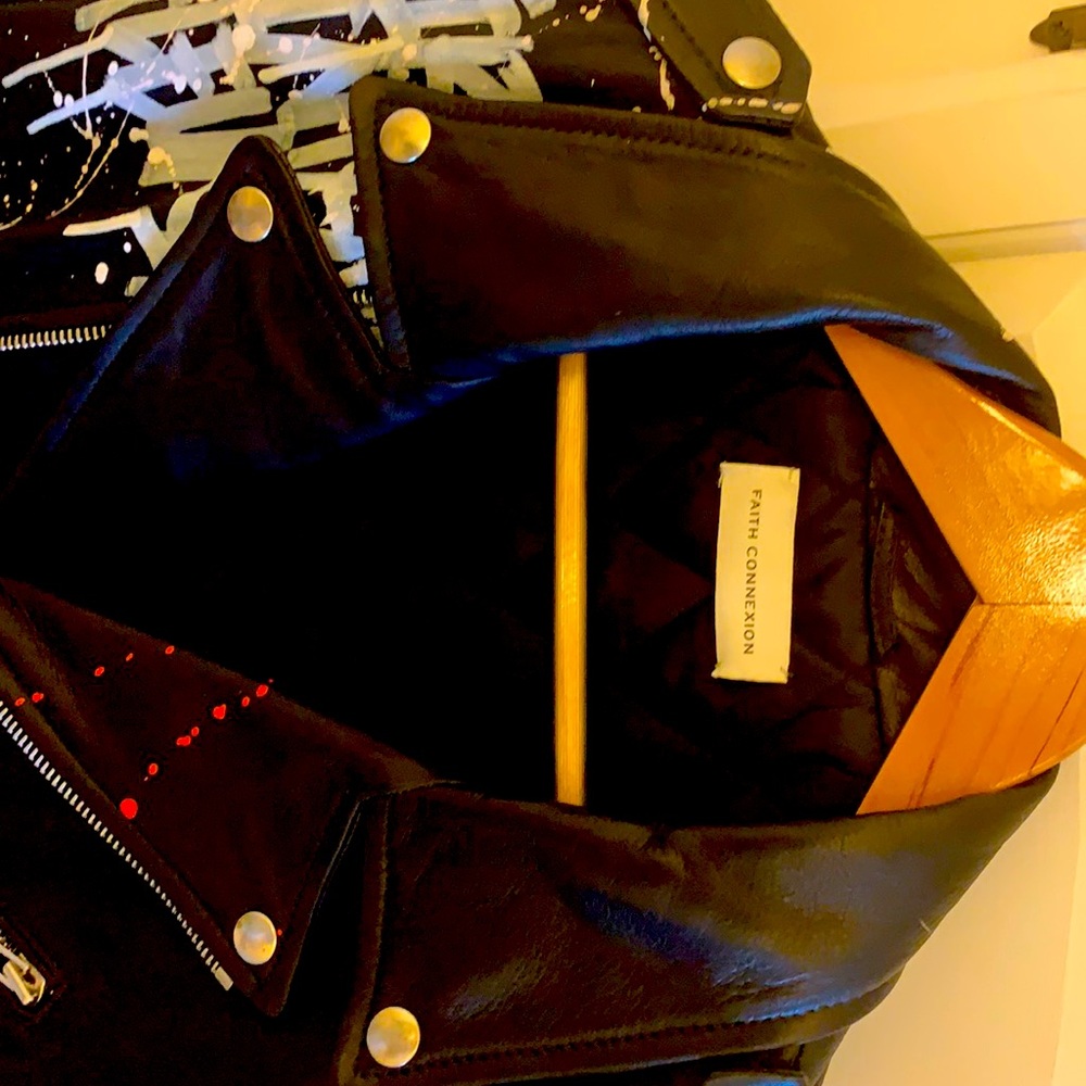 Faith connexion leather biker jacket